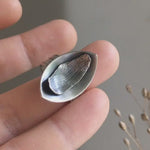 Load and play video in Gallery viewer, OOAK • Silver ring with organic petal • Size 8 // 56,5  (in stock, ready to ship)

