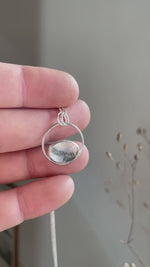 Load and play video in Gallery viewer, OOAK pendant with captured plant #2 • rose quartz   (ready to ship)
