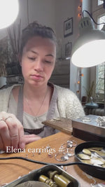 Charger et lire la vidéo dans la visionneuse de la Galerie, OOAK Elena earrings #2 ~ silver ~ unique (ready-to-ship)
