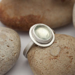 Load image into Gallery viewer, Sena ring with prehnite ~ size 55   (ready to ship)
