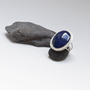 Unique Lapis Lazuli Stone Ring (ready to ship)