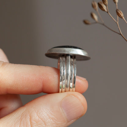Stacking ring set with hammered finish ~ perfect to wear with a ring that feels a little too big  (made to order)