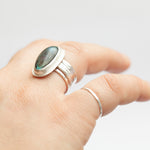 Load image into Gallery viewer, Stacking ring set with hammered finish ~ perfect to wear with a ring that feels a little too big  (made to order)
