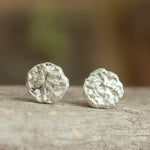 Load image into Gallery viewer, Full moon stud earrings ~ big version    (made to order)
