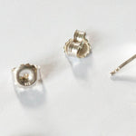 Load image into Gallery viewer, OOAK stud earrings with white labradorite ~ silver (ready-to-ship)
