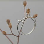 Cargar imagen en el visor de la galería, Simple silver hoops (combines perfectly with ear jacket fans)  (made to order)
