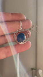 Cargar y reproducir el video en el visor de la galería, OOAK pendant with stone #1 • lapis lazuli   (ready to ship)
