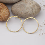 Afbeelding in Gallery-weergave laden, Softly textured brass circle earrings   (made to order)

