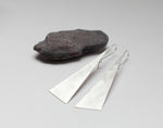 Load image into Gallery viewer, Extra long silver earrings ~ triangle    (made to order)

