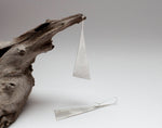 Lade das Bild in den Galerie-Viewer, Extra long silver earrings ~ triangle    (made to order)
