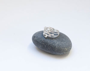 Ring composed of tiny silver drops  (made to order)