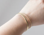 Charger l&#39;image dans la galerie, Cuff bracelet in brass with ethnic patterns    (made to order)
