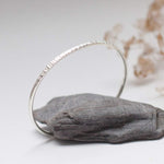 Lade das Bild in den Galerie-Viewer, Thin silver bracelet with hammered texture  (made to order)
