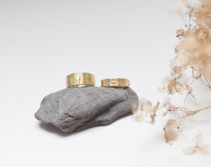 Adjustable ring in brass with ethnic patterns. 2 ways to wear it    (made to order)