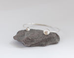 Afbeelding in Gallery-weergave laden, Silver bracelet with two little bowls  (made to order)
