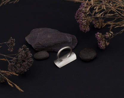 OOAK • Silver ring with casted leaf • size 8 1/2  (in stock, ready to ship)
