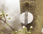 Load image into Gallery viewer, Architectural half circle earrings in silver    (made to order)
