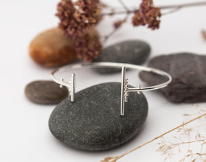 Architectural bracelet in silver ~ 2 options to choose from ~ Adjustable    (made to order)