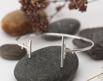 Lade das Bild in den Galerie-Viewer, Architectural bracelet in silver ~ 2 options to choose from ~ Adjustable    (made to order)
