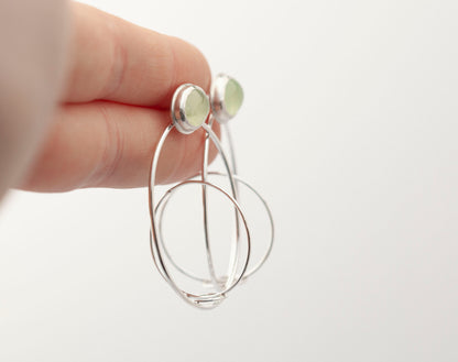 Pieza única • Pendientes de círculos cruzados : ¡5 formas de llevarlos!  (en stock, listo para enviar)