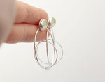Load image into Gallery viewer, OOAK • Crossing circle earrings : 5 ways to wear them!  (in stock, ready to ship)
