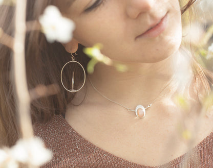 Pieza única • Pendientes de círculos cruzados : ¡5 formas de llevarlos!  (en stock, listo para enviar)