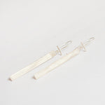 Afbeelding in Gallery-weergave laden, Long silver earrings    (made to order)
