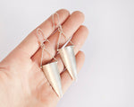 Load image into Gallery viewer, Long silver earrings in volume    (made to order)

