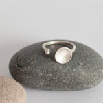 Charger l&#39;image dans la galerie, adjustable silver ring ~ bowl and dot    (made to order)
