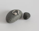 Load image into Gallery viewer, Adjustable silver ring ~ line &amp; full moon    (made to order)
