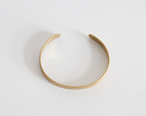 Wide brass cuff bracelet with brushed finish   (Made to order)