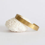 Afbeelding in Gallery-weergave laden, Wide brass cuff bracelet with brushed finish   (Made to order)
