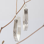 Load image into Gallery viewer, Ethnic hoops in silver, teardrop shape   (made to order)
